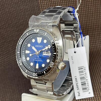 Pre-owned Seiko Prospex Srpe39k1 Save The Ocean "king Turtle" Automatic Diver's Men Watch