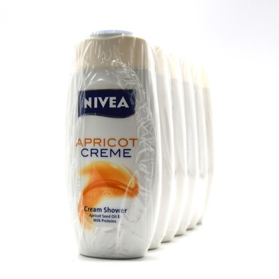 NIVEA Body Wash SHOWER GEL Apricot Oil & Milk Proteins 6x250ml GERMAN Product