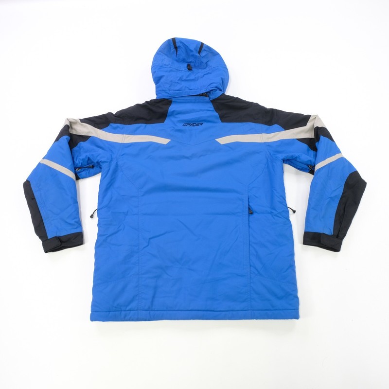 Rare VTG SPYDER Striped Full Zip Windbreaker Jacket 2000s