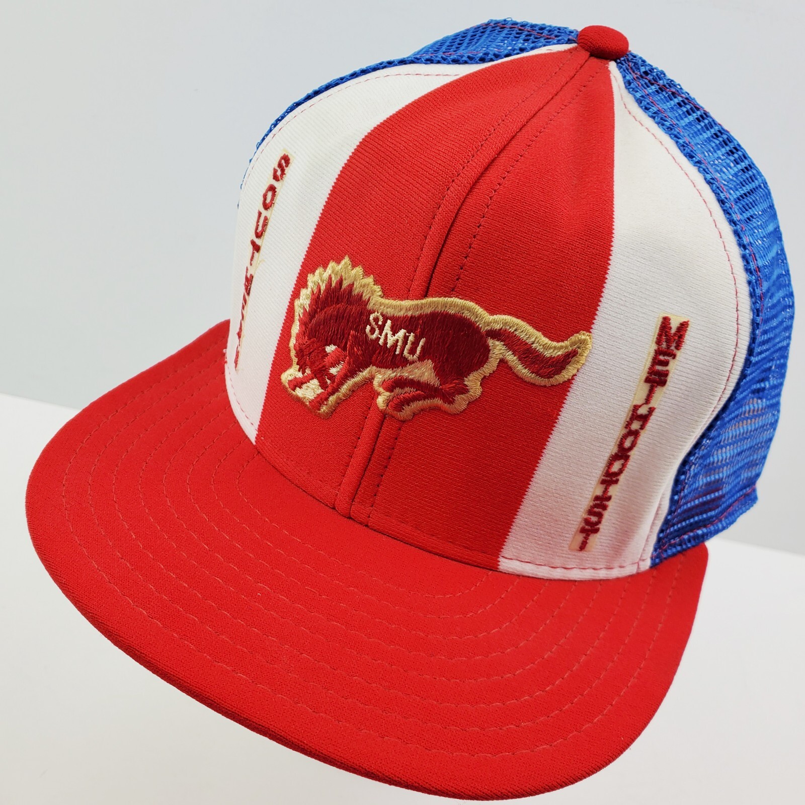 Southern Methodist Vintage Snapback Hat 80s AJD Lucky