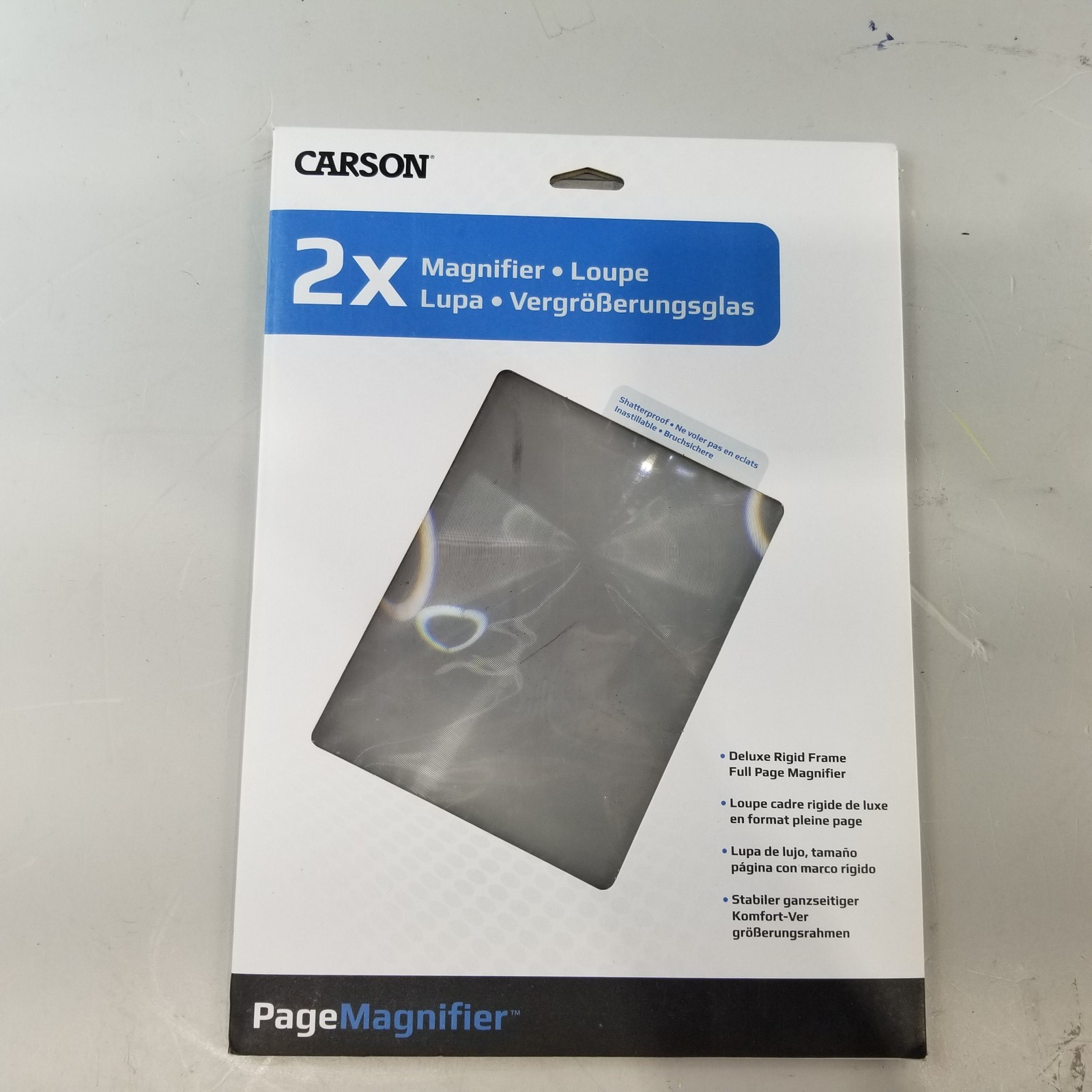 Carson Full Page Rigid 2X Magnifier Sheet 8.5