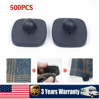 500pcs! Checkpoint EAS Retail Security Hard Tags W/Pins Fit RF Anti-Theft Alarm!