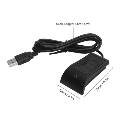 Fingerprint Key Reader Compact Structure Auto Calibration Recognition USB