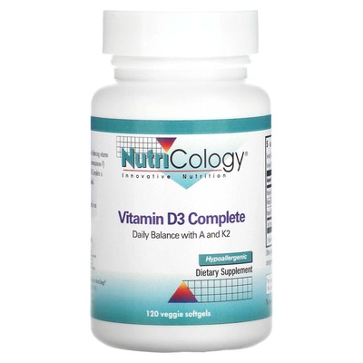 3 X Nutricology, Vitamin D3 Complete , 120 Veggie Softgels