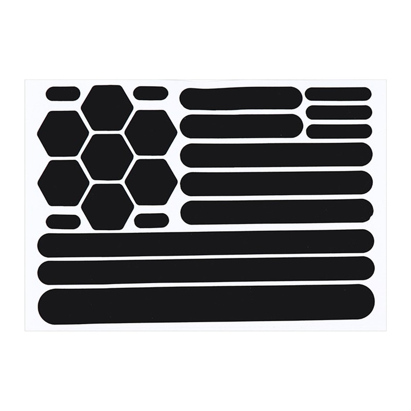 Kit Warning Set Reflective Tape Stickers Moto Rim Helmet Bicycle Car Black