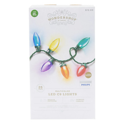 Wondershop 25ct Multicolor LED C9 Christmas String Lights 24  Lighted Length