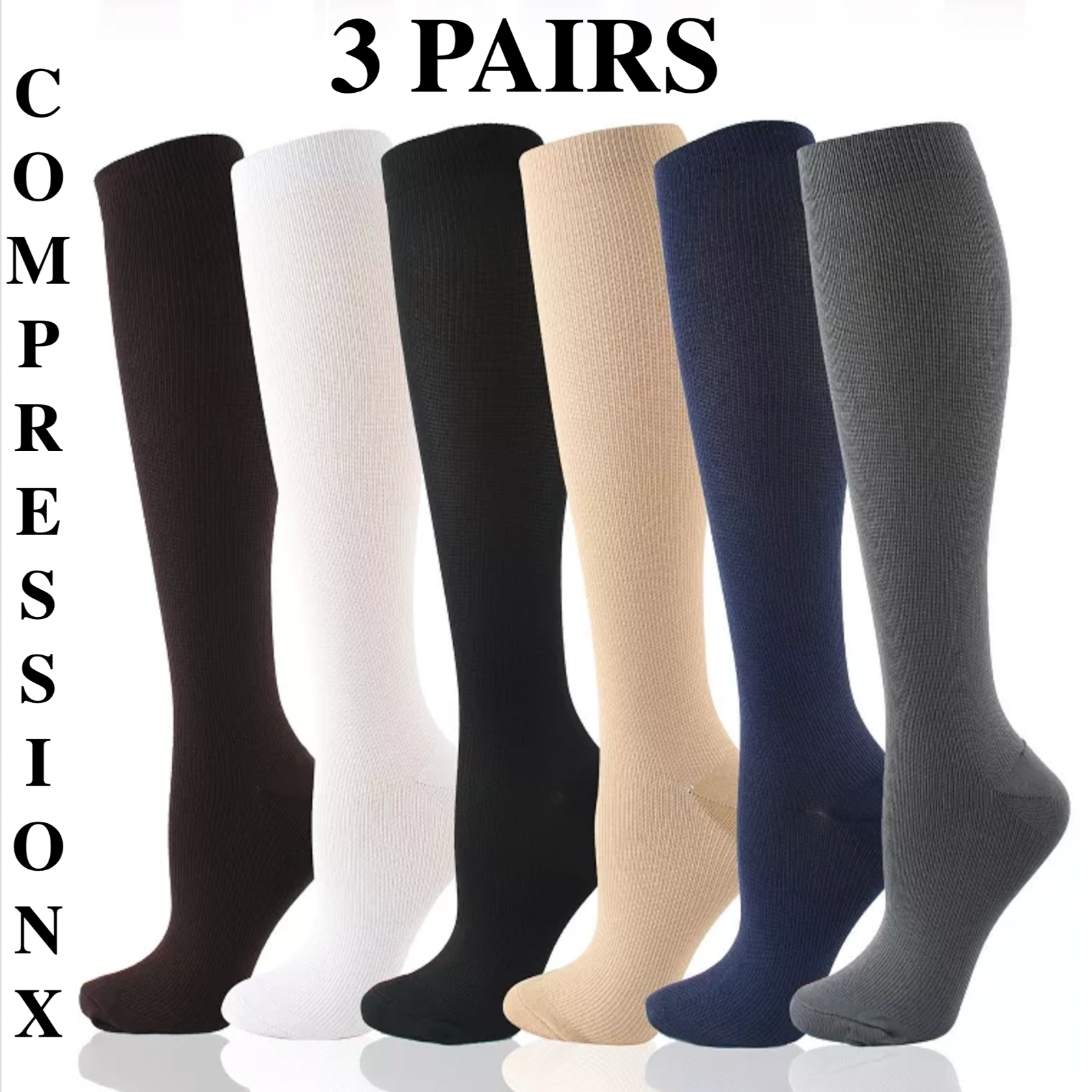 S Knee High 20-30mmhg Graduated Mens Womens