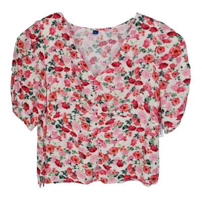 Old Navy Top Pink Floral Women Size XL Short-Sleeve Lightweight Blouse