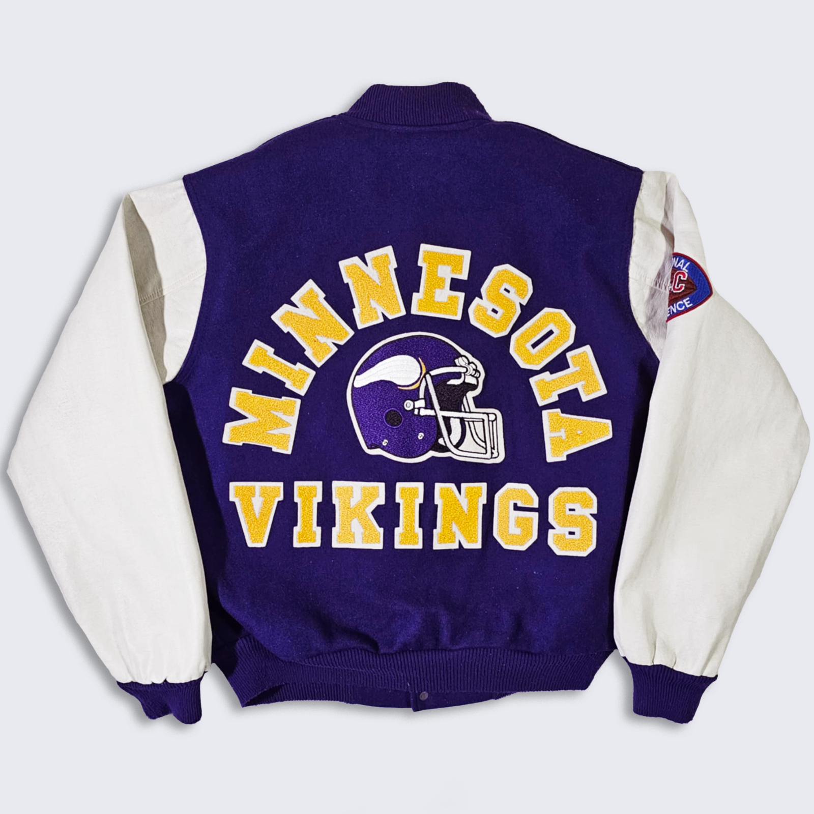 【デッドストック】80's-90's TEAM NFL MINNESOTA Minnesota Vikings Vintage 80s Chalk Line Varsity Jacket