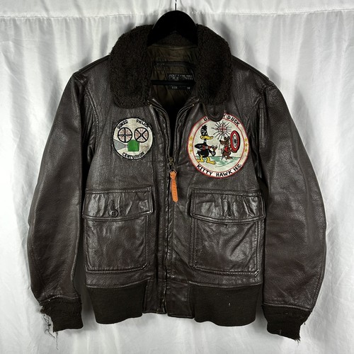 Original Vietnam War Patched US Navy G-1 Flight Jacket USS Kitty Hawk Aviator
