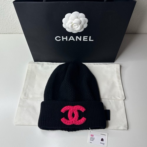 CHANELシャネル　ラバーロゴハット　ネイビー　イタリア製　極美品 2000121256500086_1.jpg