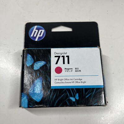 NEW & SEALED HP 711 DESIGN JET MAGENTA INK CARTRIDGE CZ131A Exp 07/24 Free Ship!
