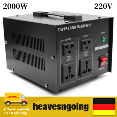 2000W Voltage Converter Transformer Step Up/Down Power Supply 220V auf 110V Neu
