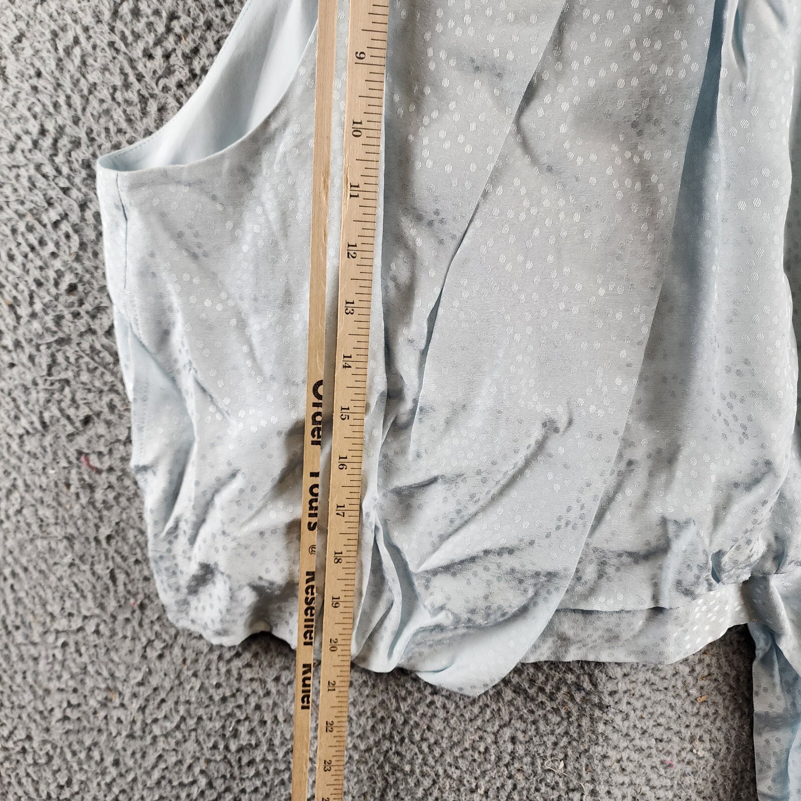 BCBGMAXAZRIA Halter Neck Sleeveless Overdraped Side Tie Top Women's M Blue - Picture 9 of 17