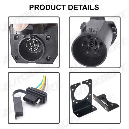 Multi Tow 7 Way Trailer 4 Pin Flat Connector Plug Adapter For Silverado USCAR OE