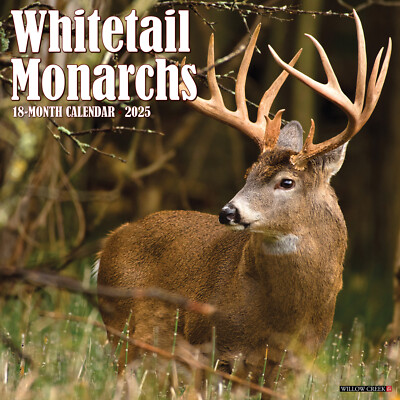 Whitetail Monarchs (Deer) 2025 12'' x 12'' Wall Calendar (free shipping)