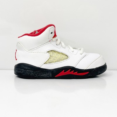 

Nike Boys Air Jordan 5 440890-100 Белые баскетбольные кроссовки Кроссовки Размер 6C, Белый, Air Jordan 5