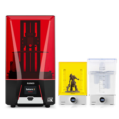 ELEGOO Saturn 3 MSLA Resin 3D Printer 10'' 12K Mono LCD+Mercury X Bundle