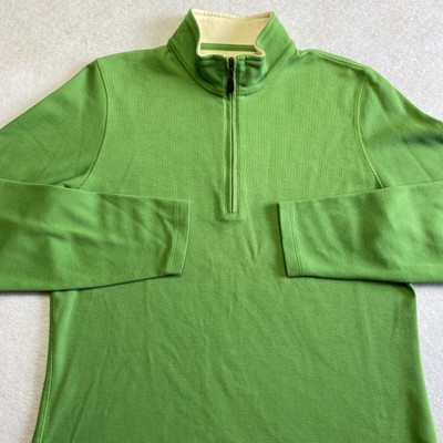 Orvis Sweatshirt Women's M Green Long Sleeve 1/4 Zip Pima Cotton Pullover