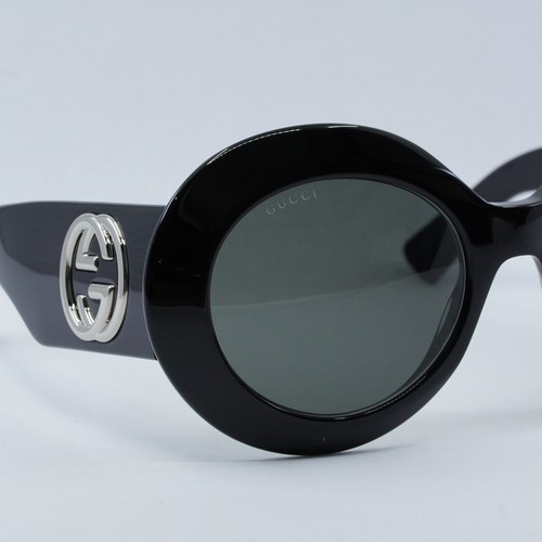 Pre-owned Gucci Gg1647s 007 Black/gray 54-21-140 Sunglasses Authentic
