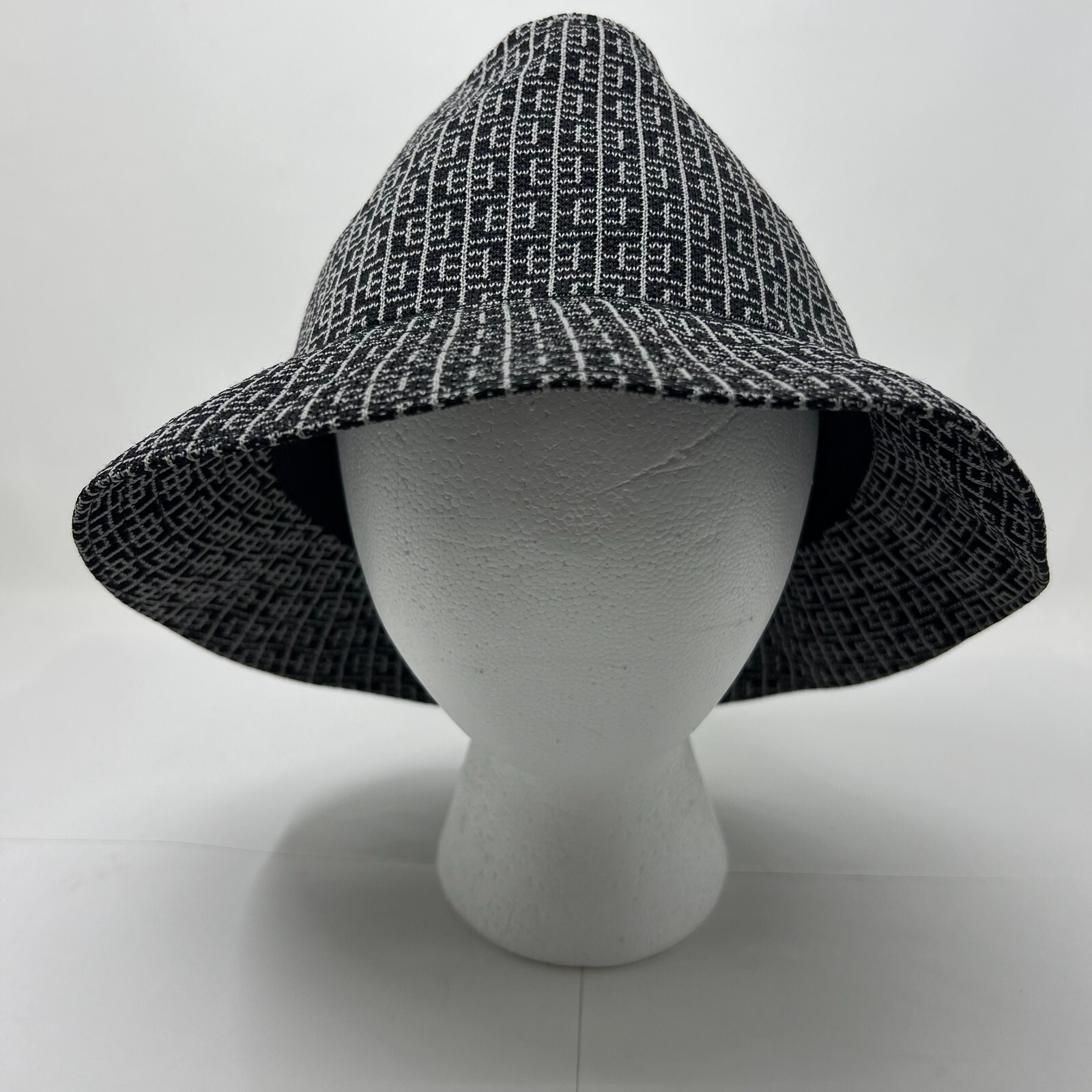 Kangol Founded 38.83 Blue Bucket Hat Geometric Black Women's