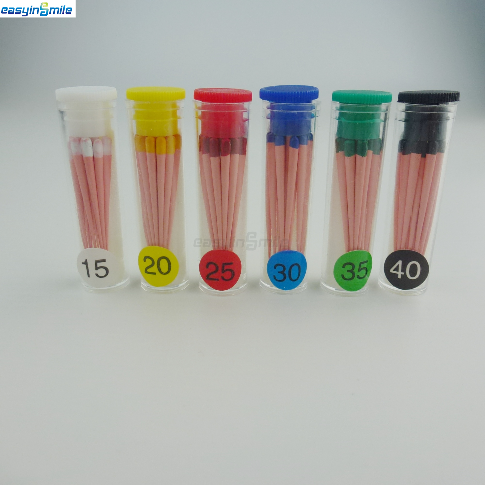 60/120 Pc Easyinsmile Dental Gutta Percha Points Endo.02/.04/.06 Taper 15#-80# 