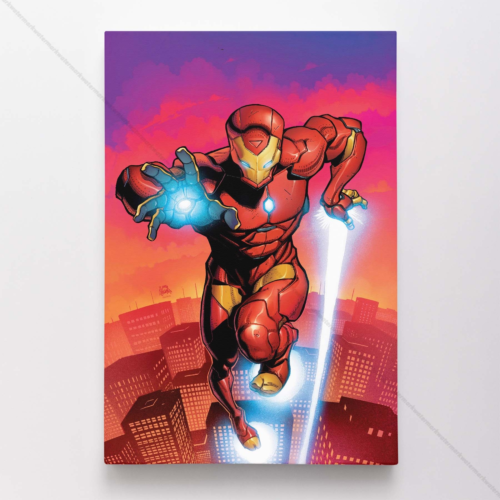 Iron Man Poster Canvas Tony Stark Avengers Comic Book Cover Art Print #44052