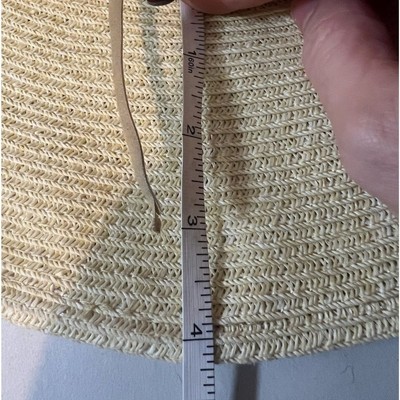 Scala Collection Wide Brim Packable Straw Crochet Sun Hat One Size