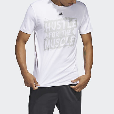 

Adidas Hustle for the Muscle AEROREADY Футболка для тренинга с коротким рукавом и графикой, мужская