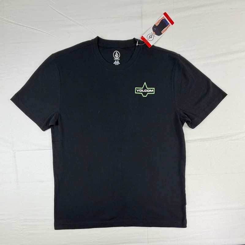 Volcom Men's Black Short Sleeve Crewneck T-Shirt Chest Logo M NWT