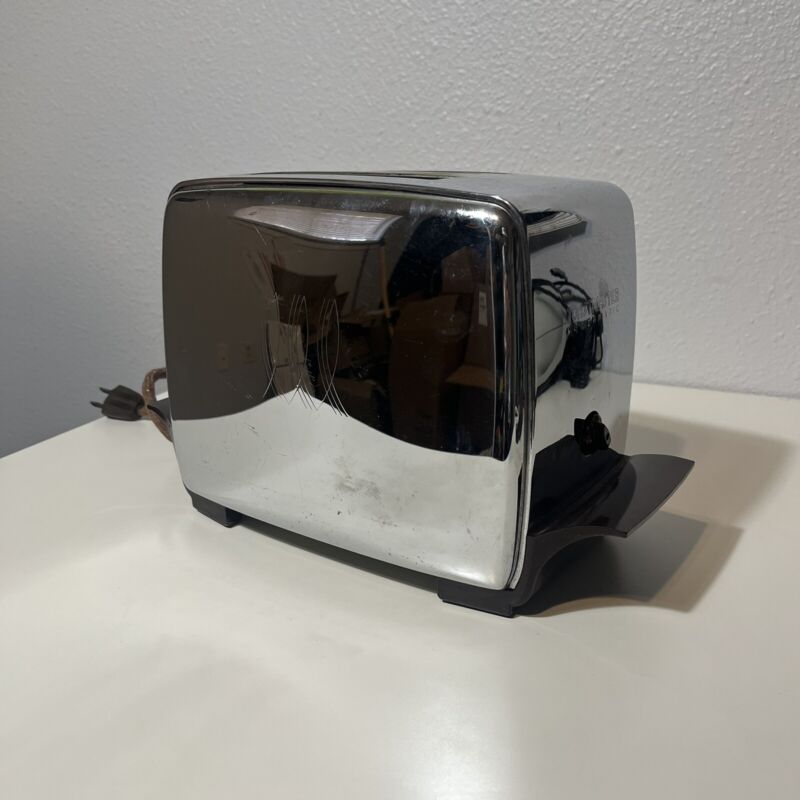 Vintage TOASTMASTER Model 1B16 Super Deluxe Automatic Toaster Art Deco 50s 60s