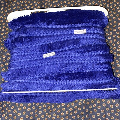 Vintage NOS Spool Fridge Trim Blue Yale Tassel 24 Yds Wrights Perma Trim Retro