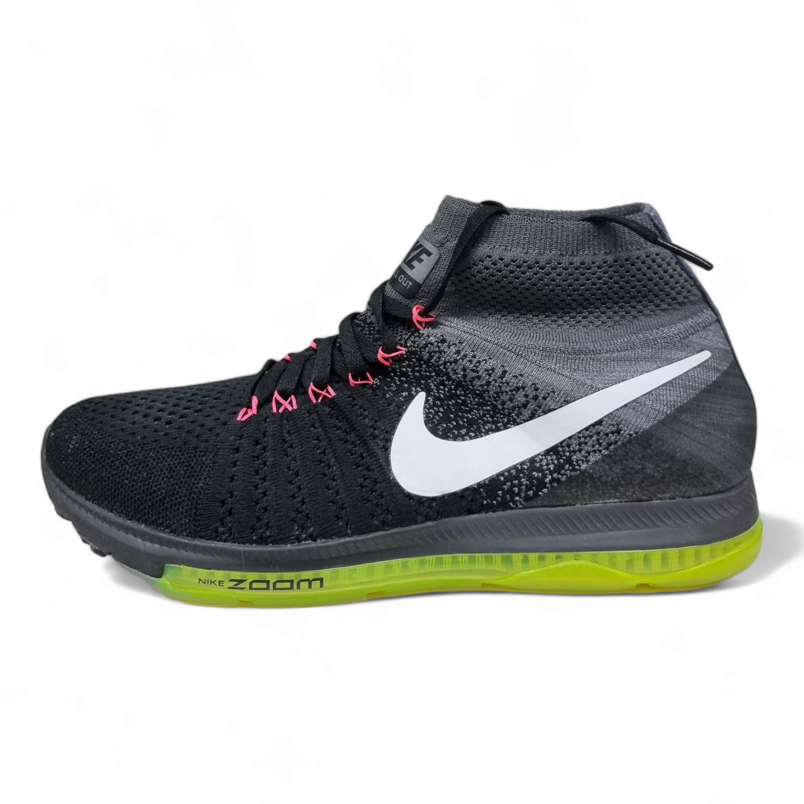 NIKE AIR ZOOM ALL OUT FLYKNIT OC GREY VOLT GYM RUNNING 845361 002