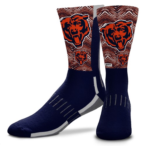 Носки Zubaz X FBF NFL для взрослых унисекс Chicago Bears Phenom Curve Crew