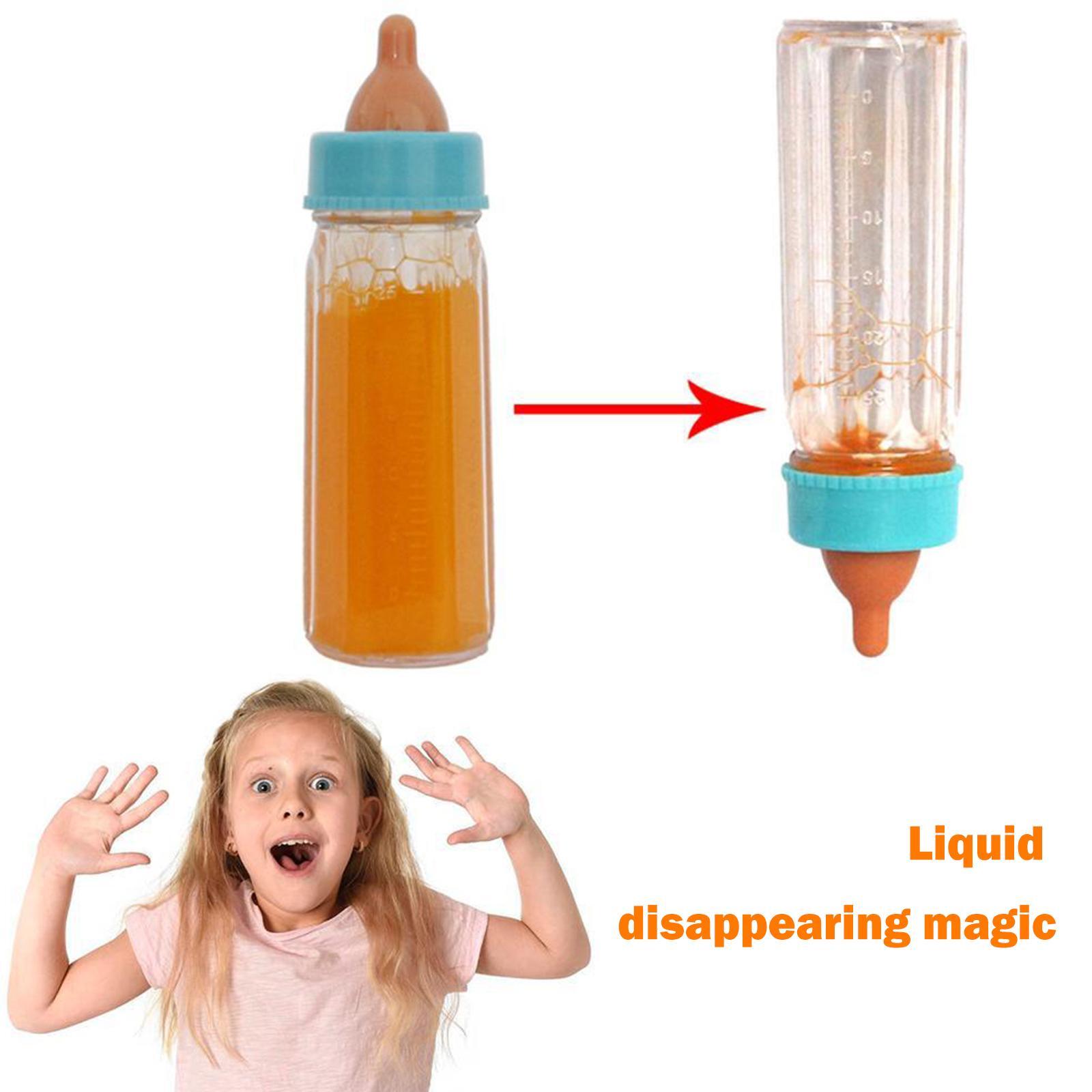 Mini Magic Dolls Feeding Bottle Toy Milk Bottle Liquid Disappearing O3P3