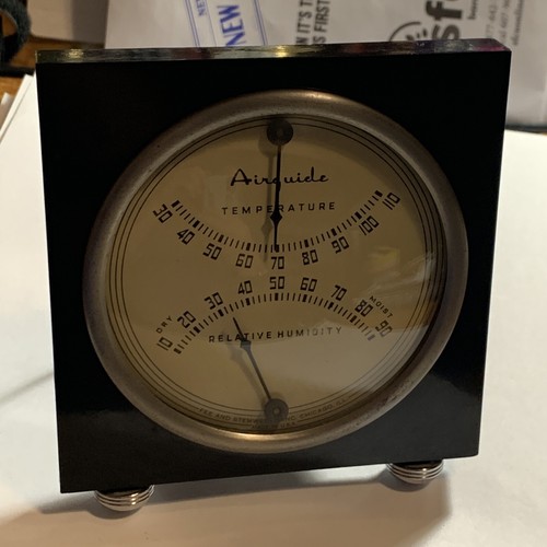 Vintage Airguide Temperature & Relative Humidity Indicator. Art Decoの