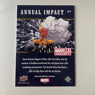 2021 Upper Deck Marvel Annual #AI-9 Storm Annual Impact