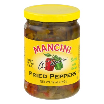 Mancini Packing Co Peppers Fried W/Onion 12-Ounce (Pack of 6)
