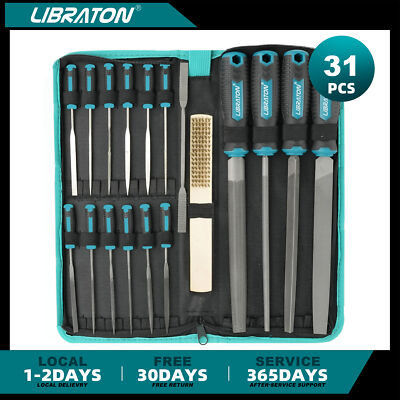 File Set 31 Pcs Hand Metal File Drop Forged Alloy Steel File Set with Carry Case