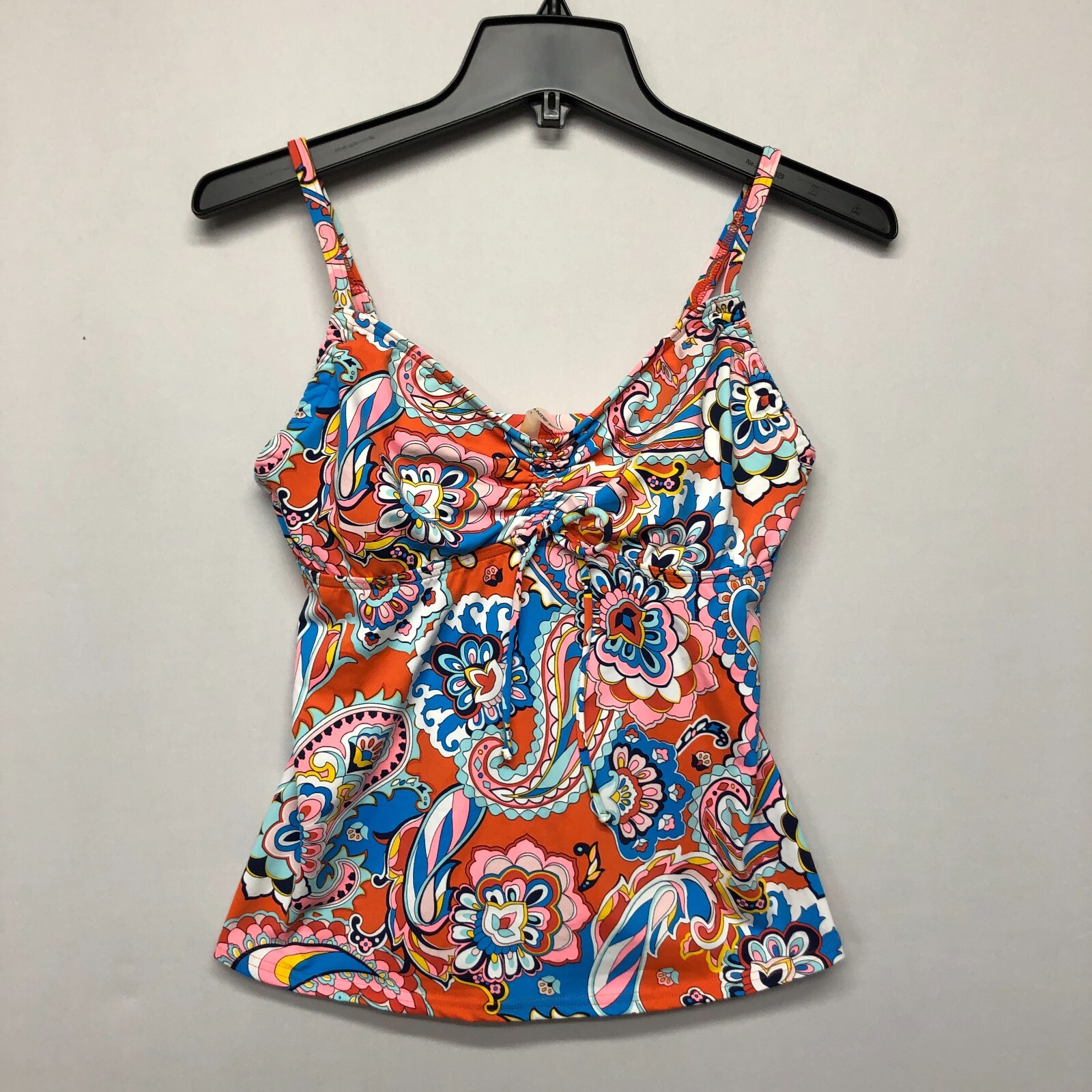 Lands' End Women V-Neck Floral Tankini Top Swimwear Size 6