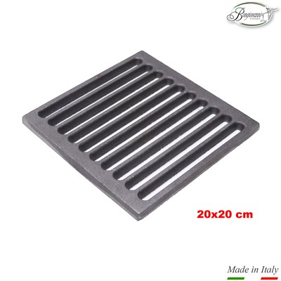Griglia in ghisa per camino stufa barbecue fondello per cenere in diverse misure