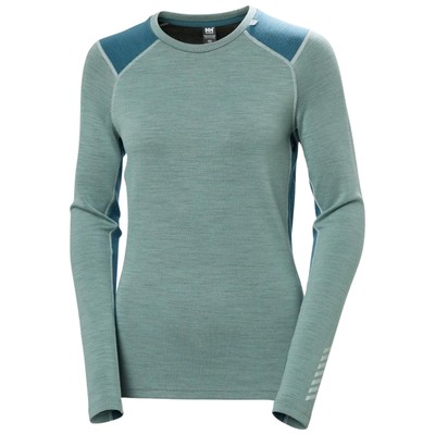 Helly Hansen Lifa Merino Midweight Crew Women's Shirt, Cactus, Small