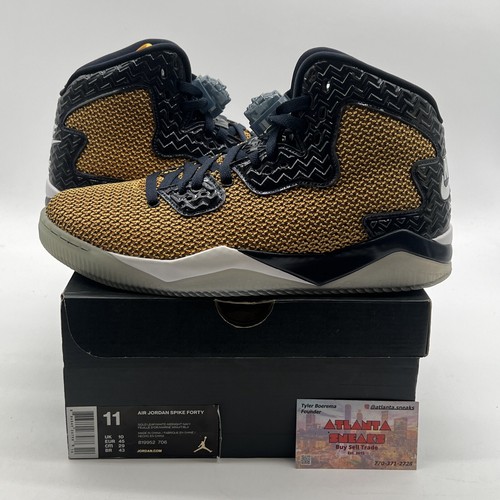 Size 11 - Jordan Spike Forty Gold Leaf White Midnight Navy