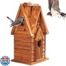 MIXUMON Bird Houses for Outside, Outdoor 2 Bird House Room for 2 Bird Families Bluebird Finch Cardinals Hanging Birdhouse for Garden (Style 11)