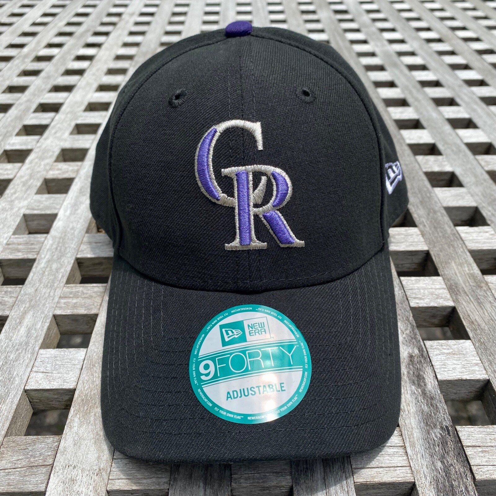 Colorado Rockies Logo New Era 9FORTY MLB Baseball Black Adjustable Dad Cap Hat