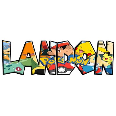 Pokemon Personalized Custom Name Wall Sticker Decal WP207