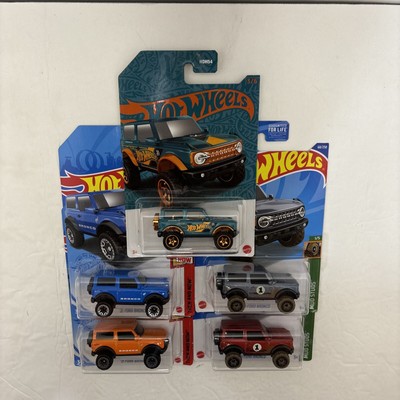 Hot Wheels Mud Studs & Then and Now  21 Ford Bronco Plus Anniversary Lot of 5