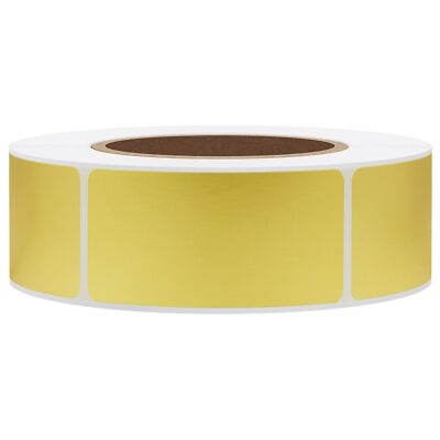 1x2 Inch Gold Color-Coding Labels Rectangle Inventory Organizer Identificatio...