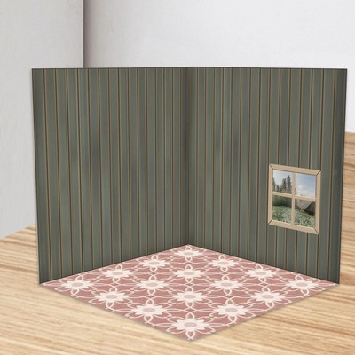 1:6 Scale Backdrop Scene Diorama Simulation for Dollhouse Diecast Car Dolls