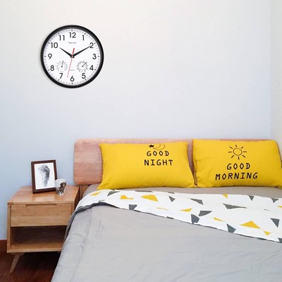 Wall Clock Sweep Silent Movement Accurate Clocks with Temperature & Humidity ...
